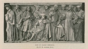 Beelden aan de voet van het Albert Memorial