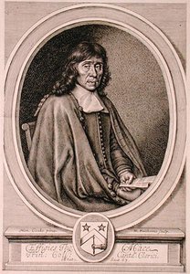 Portret van Thomas Mace (1612-1706) gegraveerd door William Faithorne (1656-ca.1701) (gravure) door Henry I (after) Cooke