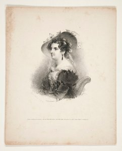 Halflang portret van een jonge vrouw door Henry Inman