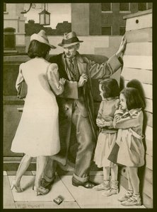 Een woordenwisseling, ca. 1935 door Henry J. Hunt