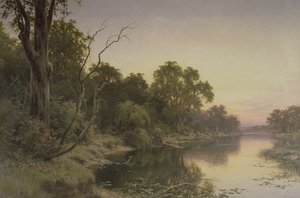 Een Achterwater van de Rivier Murray door Henry James Johnstone