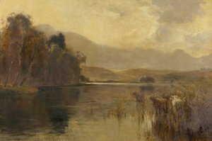 Herfst, Loch Meikle, Inverness-shire door Henry Jobson Bell
