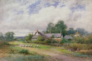 Thuis van de Markt, een Bedfordshire Dorp door Henry John Sylvester Stannard