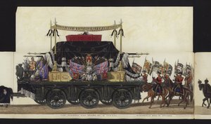 Deel van het panoramische uitzicht op de volledige begrafenisstoet van Arthur, hertog van Wellington