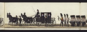 Deel van het panoramische uitzicht op de volledige begrafenisstoet van Arthur, hertog van Wellington