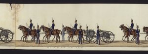 Deel van het panoramisch uitzicht op de volledige begrafenisstoet van Arthur, hertog van Wellington door Henry Jr and Sala Alken