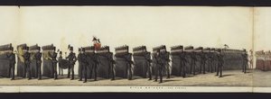 Deel van het panoramisch uitzicht op de volledige begrafenisstoet van Arthur, hertog van Wellington