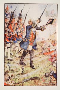 George II bij Dettingen, 1743, illustratie uit 