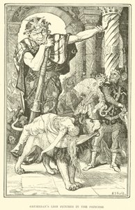 Grumedans leeuw haalt de prinses op (gravure) door Henry Justice Ford