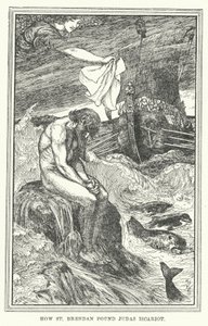 Hoe St. Brendan Judas Iskariot vond (litho)