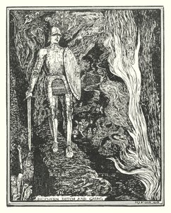 Illustratie voor De Pelgrimstocht door John Bunyan (litho) door Henry Justice Ford