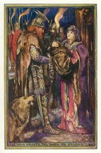 Inga vertrouwt de baby aan Erleno toe door Henry Justice Ford