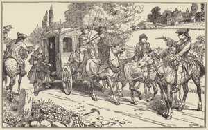 Maclean en Plunket stoppen de koets van Lord Eglinton door Henry Justice Ford