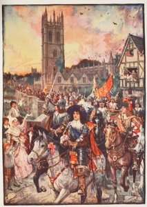 Prins Rupert in Oxford, op weg naar de strijd, illustratie uit 
