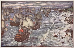 Quiberon Bay, 1759, illustratie uit 