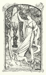 Zij Besteedde de Hele Dag bij de Fontein (gravure) door Henry Justice Ford