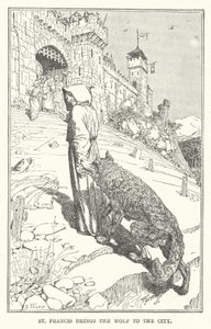 St. Franciscus brengt de wolf naar de stad
