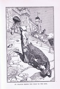Sint Franciscus brengt de wolf naar de stad, 1912