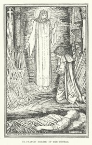 St. Franciscus droomt van de zwaarden door Henry Justice Ford