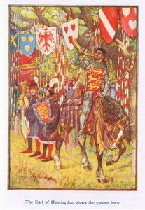De Graaf van Huntingdon blaast de gouden hoorn door Henry Justice Ford