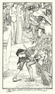 De tuinman krijgt de appel (gravure) door Henry Justice Ford