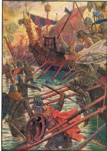 De landing van de Denen, illustratie uit 