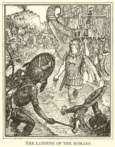 De Landing van de Romeinen door Henry Justice Ford