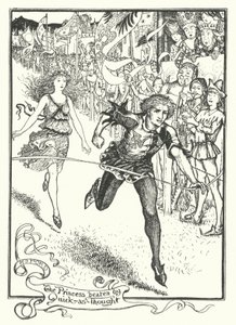 De Prinses Geslagen door Snel-als-Gedachte (gravure) door Henry Justice Ford