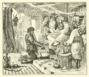 Het verhaal van Kalief Ooievaar (gravure) door Henry Justice Ford