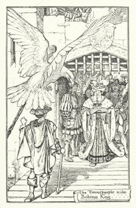De Stadsbewoners Maken Bobino tot Koning (gravure) door Henry Justice Ford