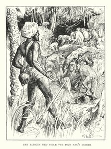 De bavianen die het diner van de arme man stalen door Henry Justice Ford
