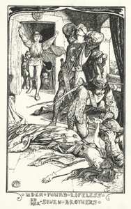 Udea Levensloos Gevonden door Haar Zeven Broers (gravure) door Henry Justice Ford