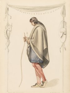 Indiase figuur in profiel, 1851 door Henry Kirke Brown