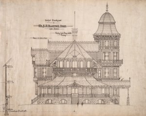 Huis voor de heer S.W. Allerton, Lake Geneva, Wisconsin: Zuidelijke elevatie door Henry Lord Gay