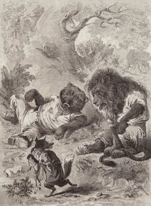 De Fabels van Aesopus: De Leeuw, de Beer en de Vos