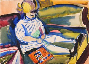 Kind op Sofa door Henry Lyman Saÿen