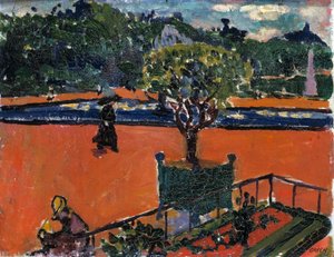In de Luxemburgse Tuinen, 1910-1912 door Henry Lyman Saÿen