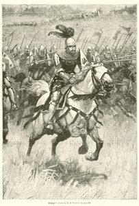 Aanval! (gravure) door Henry Marriott (after) Paget