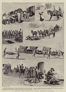 Een Veldhospitaal van de Yeomanry in Actie, Scènes bij Roodeval