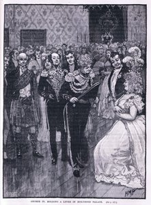George IV houdt een ontvangst in Holyrood Palace 1822 door Henry Marriott Paget
