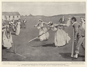 Hoe we onze verpleegsters fit houden in Zuid-Afrika, zusters die cricket spelen