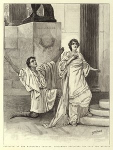 Hypatia in het Haymarket Theater, Philammon verklaart zijn liefde voor Hypatia