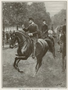 Dagelijkse rit van Koning George in Hyde Park door Henry Marriott Paget
