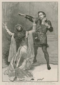 De heer en mevrouw Beerbohm Tree in Hamlet in het Haymarket Theatre door Henry Marriott Paget