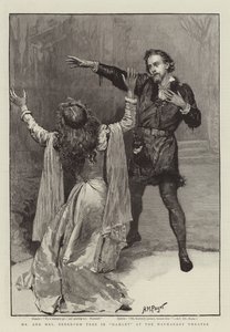 Mr en Mrs Beerbohm Tree in Hamlet in het Haymarket Theatre