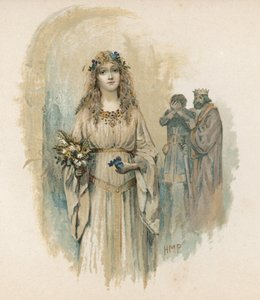 Ophelia uit Hamlet door Henry Marriott Paget