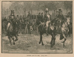 Rotten Row, Hyde Park, Londen, in 1830 door Henry Marriott Paget