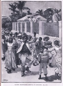 Slavernij emancipatie festival in Barbados 1834