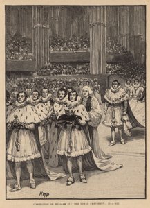 De kroning van koning Willem IV: De koninklijke processie door Henry Marriott Paget