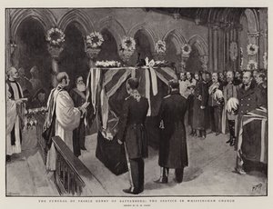 De begrafenis van prins Hendrik van Battenberg, de dienst in de kerk van Whippingham